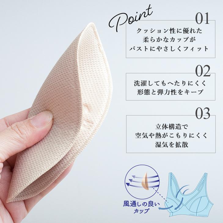 匿名配送　定価25000円　ウェーブパッド B.V.D お試し価格 涼ブラ専用 挿入パッド 単品 M〜LL 薄手 通気性 自然