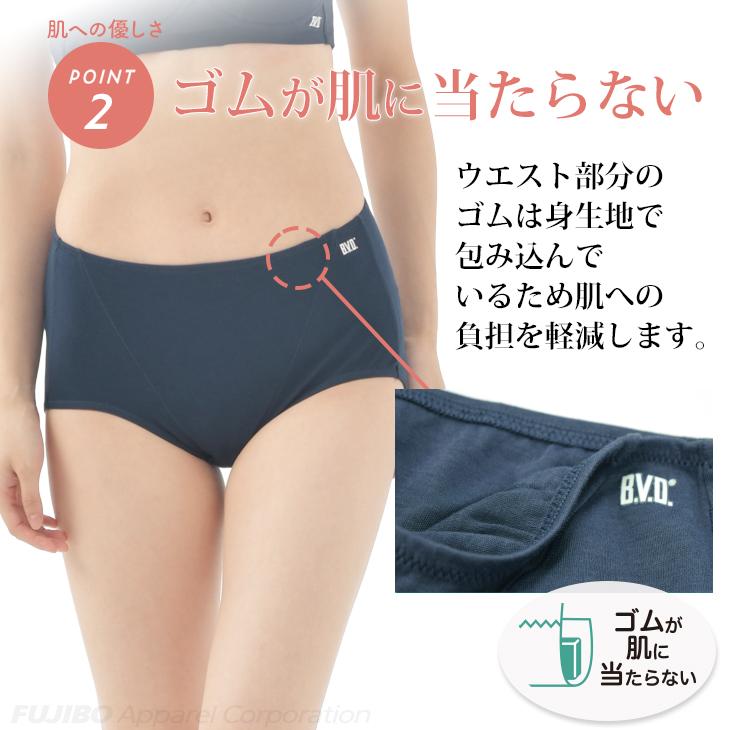 ショーツ 綿100% BVD レディース とろみコットン スタンダードショーツ ML 女性 下着 パンツ インナーウェア アンダーウェア bvd  レディス 爆買 | B.V.D | 07