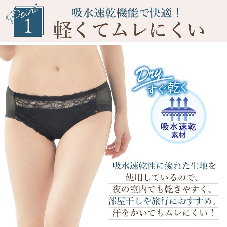 BVD 涼パン 響きにくい MLLL 軽い ムレにくい メッシュ スタンダードショーツ  B.V.D.  パンツ 下着 レディース 夜干し bvd すずぶら｜bvd｜07