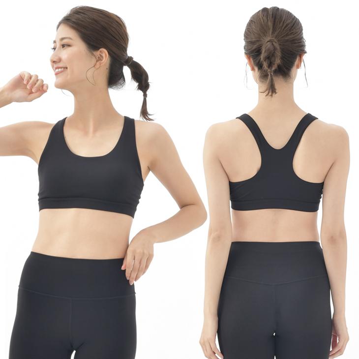 B.V.D スポーツブラ ハーフトップ 胸揺れ防ぐ ヨガ 吸水速乾
