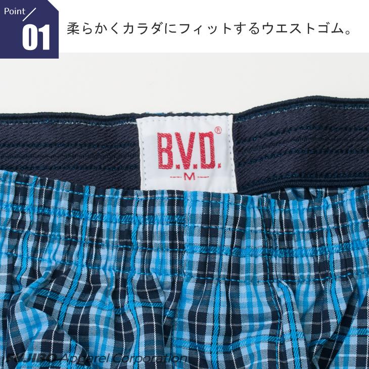 bvd BVD 5枚セット 25%OFF  Finest Touch EX 先染トランクス M,L 綿100％ メンズインナー 下着 肌着｜bvd｜05