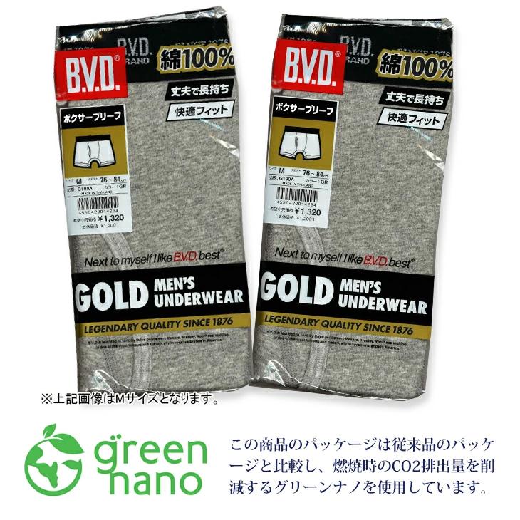 B.V.D bvd BVD GOLD ボクサーパンツ 2枚セット 下着 メンズ 肌着 綿100