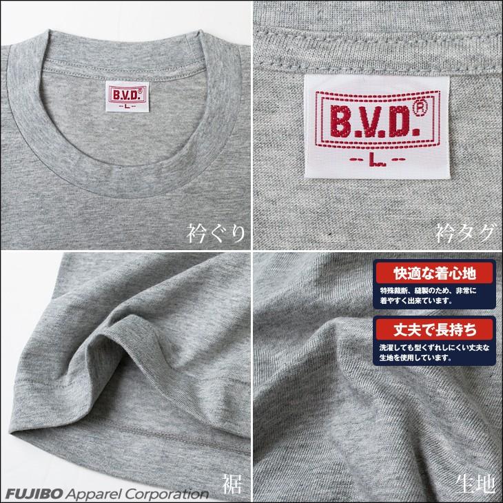 bvd BVD GOLD クルーネック tシャツ 2枚セット 丸首 天竺編み メンズ 肌着 綿100％ インナー 下着 アンダーウェア ビーブィディー｜bvd｜05