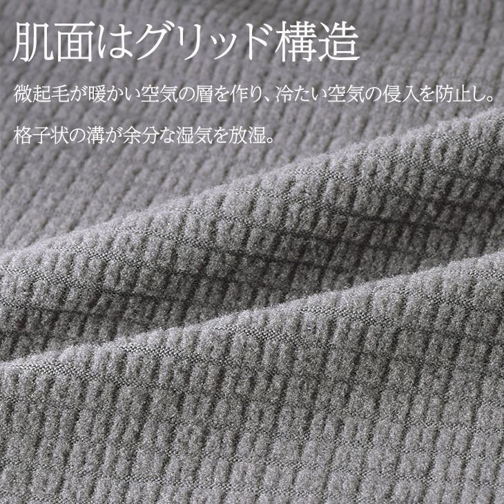 2枚組 BVD 瞬暖GRID-TEC+ グリッド構造 裏起毛 サムホールクルーネック長袖シャツ M L LL メンズ bvd あったか インナー 下着 暖か 冬 キャンプ アウトドア 釣り | B.V.D | 24