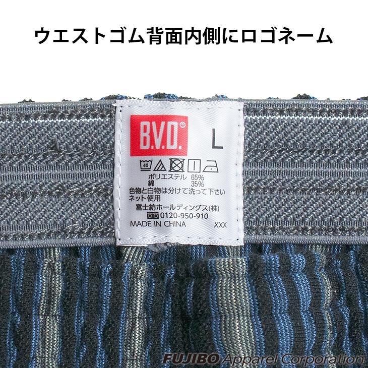 ロングトランクス BVD 吸水速乾 ニットロングトランクス チェック ストライプ M L LL メンズインナー アンダーウェア 下着 男性 bvd 肌着 パンツ ポイント利用 | B.V.D | 10