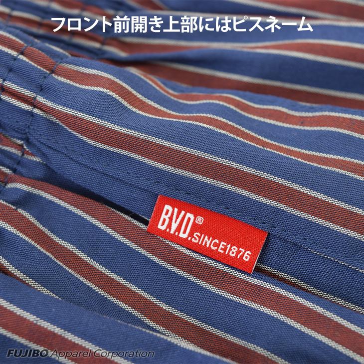 B.V.D トランクス BVD チェック ストライプ 先染 前開き メンズ