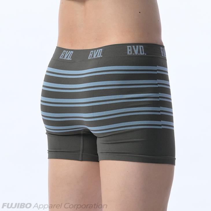 B.V.D ボクサーパンツ bvd 立体成型 ソフトフィット ボーダー 前とじ