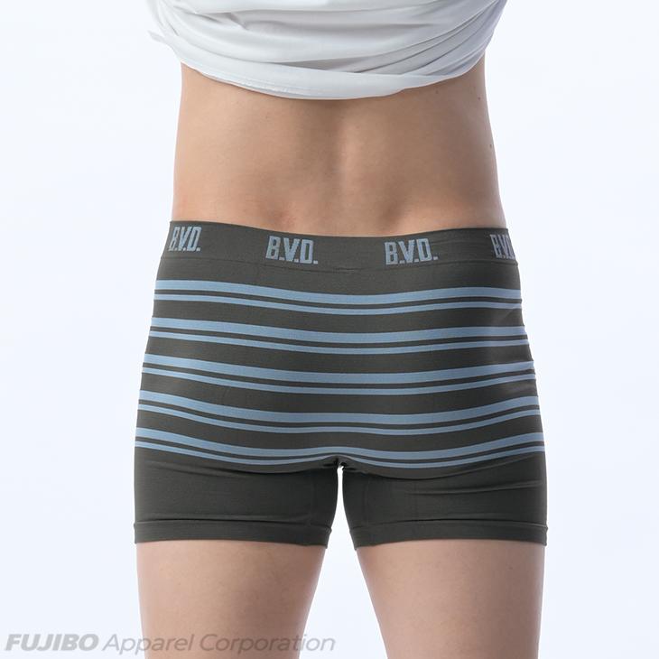 B.V.D ボクサーパンツ bvd 立体成型 ソフトフィット ボーダー 前とじ