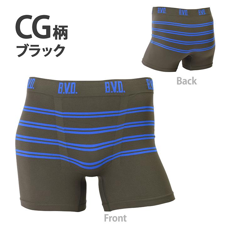B.V.D ボクサーパンツ bvd 立体成型 ソフトフィット ボーダー 前とじ