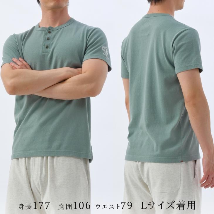 B.V.D tシャツ ヘビーウエイト ヘンリーネックTシャツ 綿100％ BVD