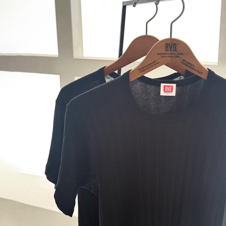 BVD 《綿涼》ヘリンボーン コットン100% Vネック半袖シャツ（M/L/LL）GR604 メンズ 綿100％ 通気性 下着 肌着 ポイント利用 爆買 | B.V.D | 08