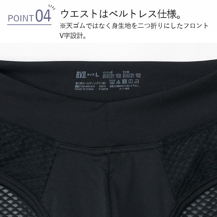 ビキニ ブリーフ ベルトレス メンズ 涼しい bvd BVD エアーメッシュドライプラス 【M/L/LL】GR775 爆買 | B.V.D | 06