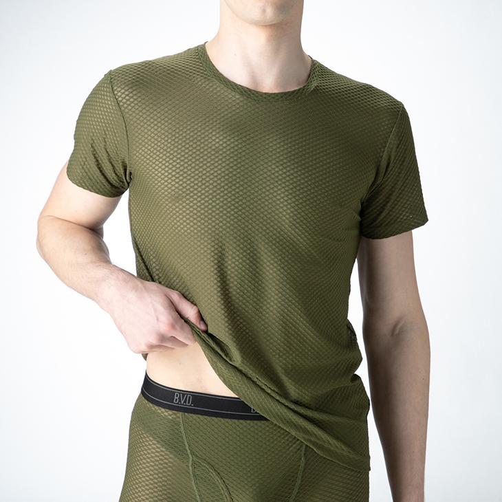 インナー メンズ BVD エアーメッシュドライプラス クルーネック半袖シャツ M L LL 涼しい bvd GR783 爆買 | B.V.D | 12