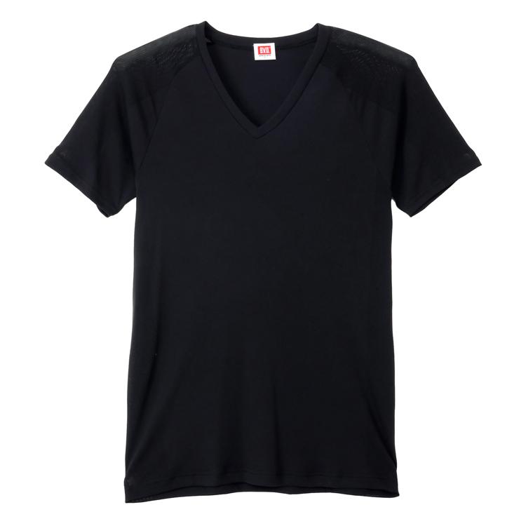 BVD COOL FEEL サイドメッシュ VネックTシャツ 接触冷感 抗菌防臭 吸水速乾 半袖 軽量 通気性 メンズ 男性 V首 インナーウェア 下着 肌着 スポーツ | B.V.D | 07