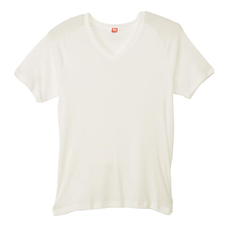 BVD COOL FEEL サイドメッシュ VネックTシャツ 接触冷感 抗菌防臭 吸水速乾 半袖 軽量 通気性 メンズ 男性 V首 インナーウェア 下着 肌着 スポーツ | B.V.D | 09