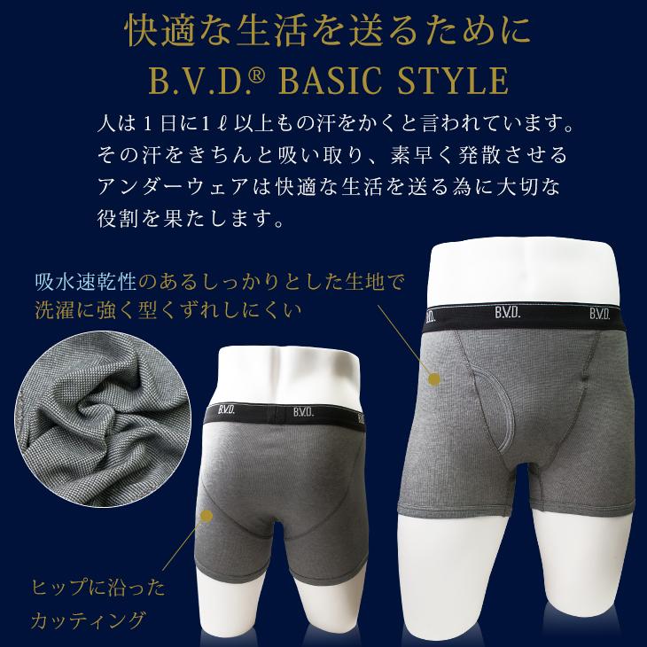 B.V.D bvd BVD ボクサーパンツ 4枚セット 吸水速乾 BASIC STYLE