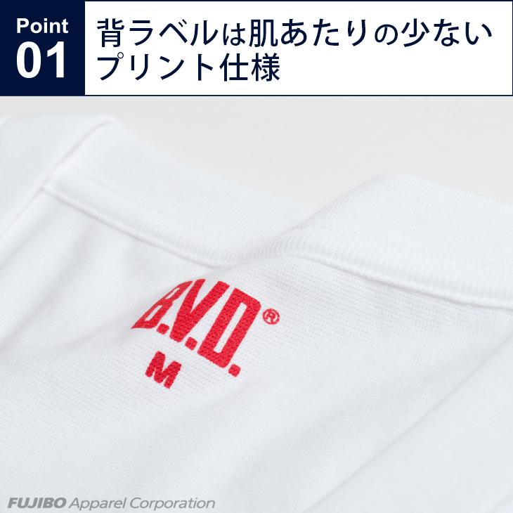 インナー シャツ メンズ Vネック 2枚組 bvd BVD tシャツ セット v首 吸水速乾 BASIC STYLE   半袖 肌着 汗 下着 アンダーウェア 大きいサイズ 爆買 | B.V.D | 02