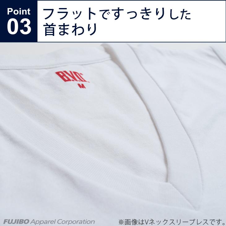 インナー シャツ メンズ Vネック 2枚組 bvd BVD tシャツ セット v首 吸水速乾 BASIC STYLE   半袖 肌着 汗 下着 アンダーウェア 大きいサイズ 爆買 | B.V.D | 04