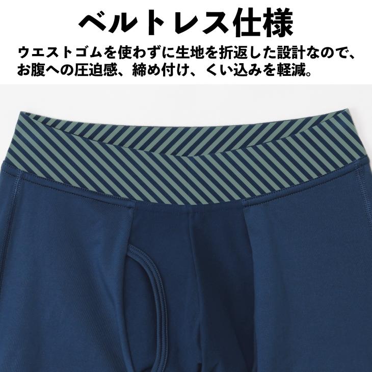 裏起毛 ロング ボクサーパンツ ウエストゴムなし WEB限定 B.V.D. ベルトレス 保温 静電気防止 立体 ストレッチ アンダーウェア 男性 下着 パンツ BVD bvd 爆買 | B.V.D | 05