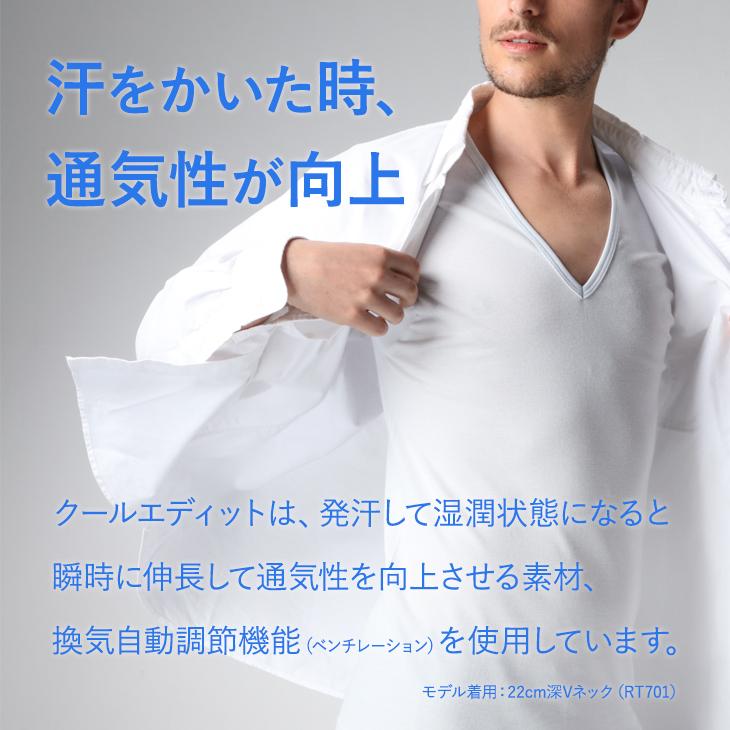 シャツ インナー ワキ汗対策  肌着 クールエディット クルーネック 2分袖 Tシャツ 吸水速乾 抗菌防臭 丸首 半袖 メンズ bvd 下着 ビジネス ポイント利用 爆買 | B.V.D | 06