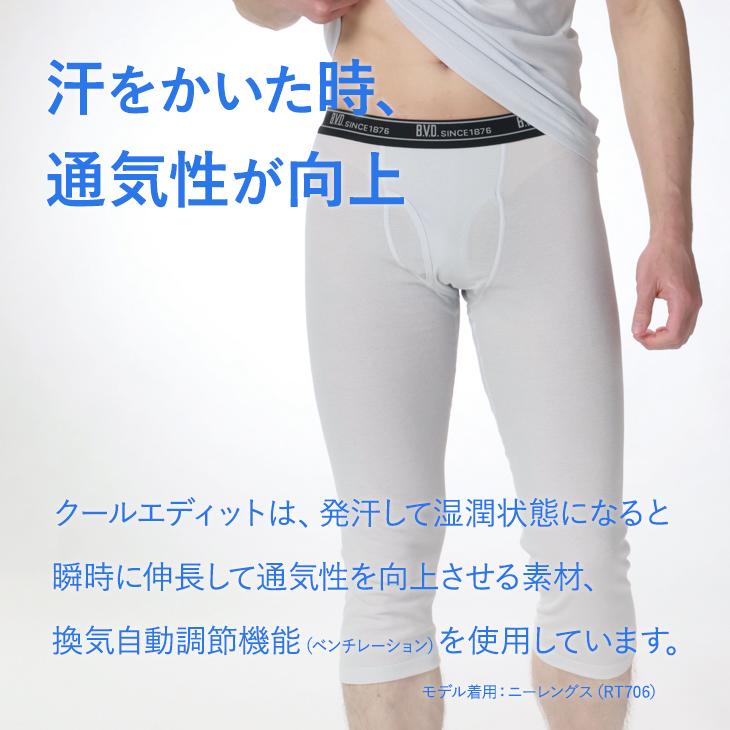 ニーレングス bvd 肌着 クールエディット 吸水速乾 抗菌防臭 スパッツ インナーウェア 下着 ビジネス タイツ 汗取り ポイント利用 爆買 | B.V.D | 02