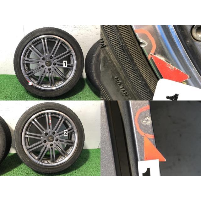 社外 ホイール 4本セット 18インチ 18× 7.5J 114.3-5H 4穴 225/45R18