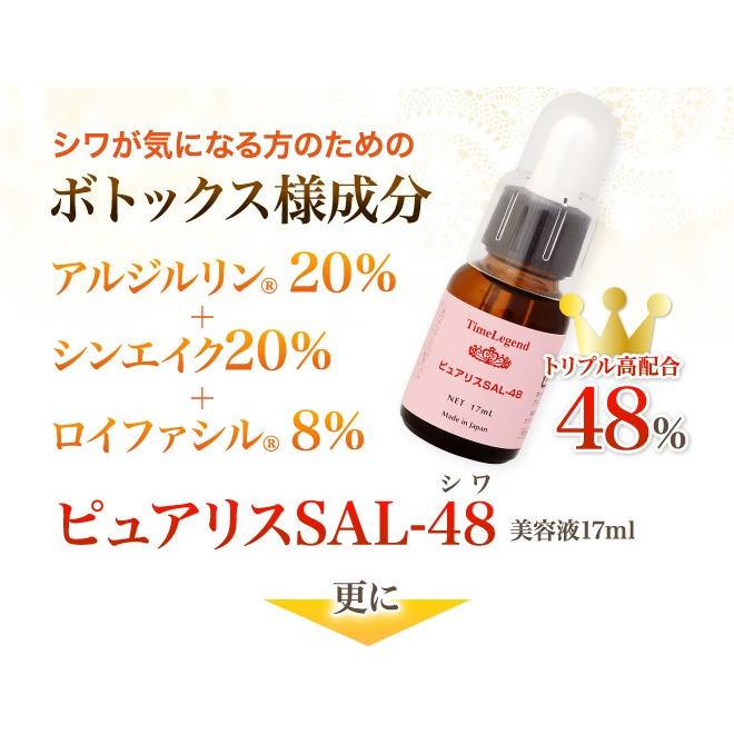 シワ専用美容液 アルジルリン20％ シンエイク20％ ロイファシル8％　ピュアリスSAL48 17mL｜bw-shop｜07