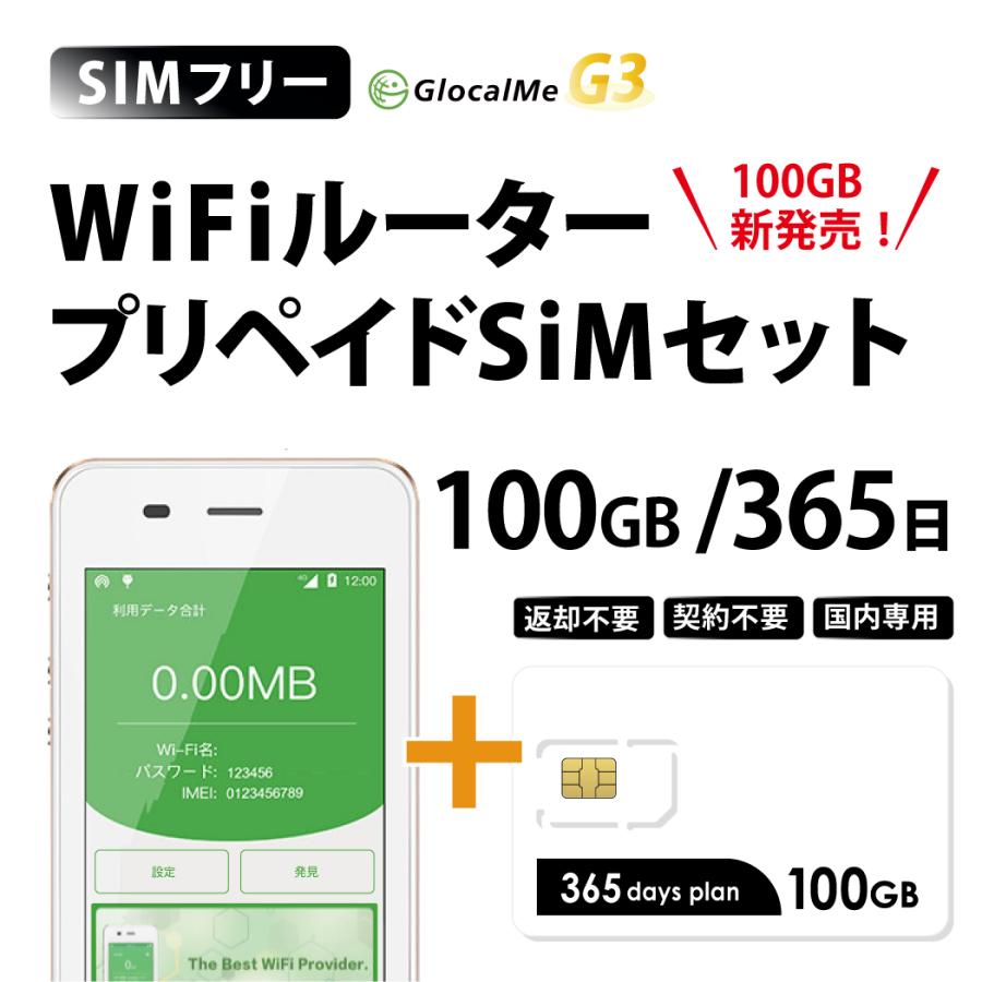 在庫処分赤字セール！】GlocalMe G3 Wifiルーター+プリペイドSIMセット 