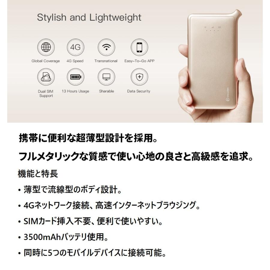 GlocalMe U2s クラウド Wi-Fiルーター 1台あれば家でも外でも海外でも