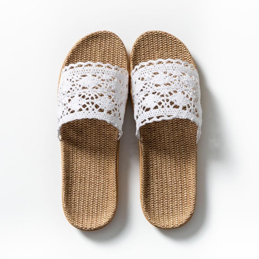 スリッパ サンダル レディース 春用 夏用 おしゃれ かわいい  プレゼント 室内 ルームシューズ 麻素材  洗える ホワイト ベージュ ブラック |  | 01