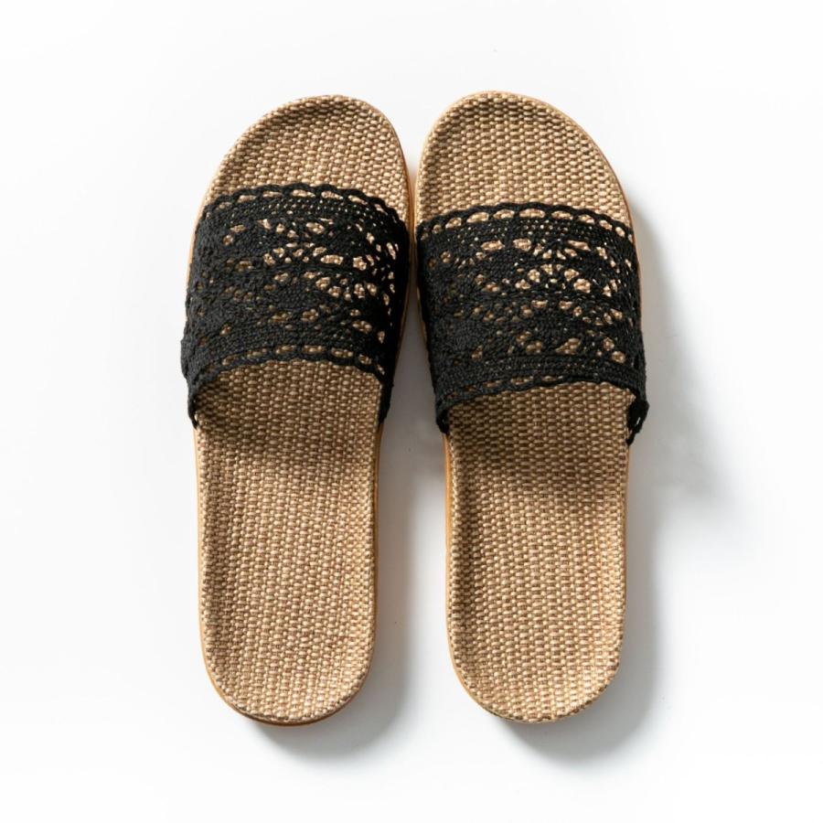 スリッパ サンダル レディース 春用 夏用 おしゃれ かわいい  プレゼント 室内 ルームシューズ 麻素材  洗える ホワイト ベージュ ブラック |  | 05