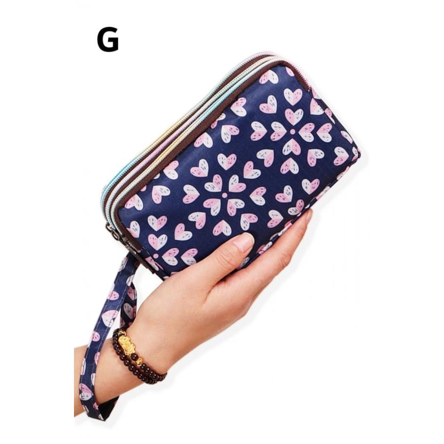 ポーチ 小物入れ 化粧ポーチ 3zip 3層 ファスナー レディース かわいい  誕生日 プレゼントにぴったり 柄がたくさん 母の日 |  | 07