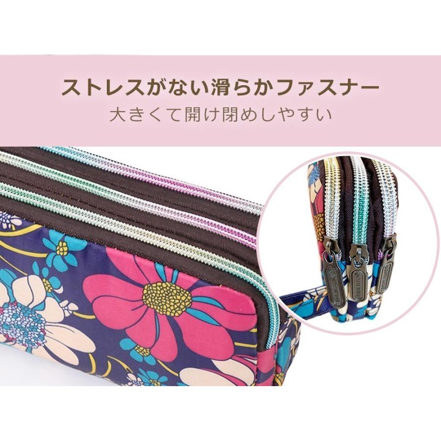 ポーチ 小物入れ 化粧ポーチ 3zip 3層 ファスナー レディース かわいい  誕生日 プレゼントにぴったり 柄がたくさん 母の日 |  | 16