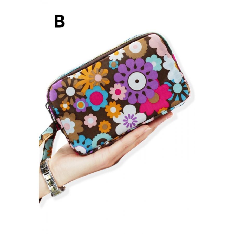 ポーチ 小物入れ 化粧ポーチ 3zip 3層 ファスナー レディース かわいい  誕生日 プレゼントにぴったり 柄がたくさん 母の日 |  | 02
