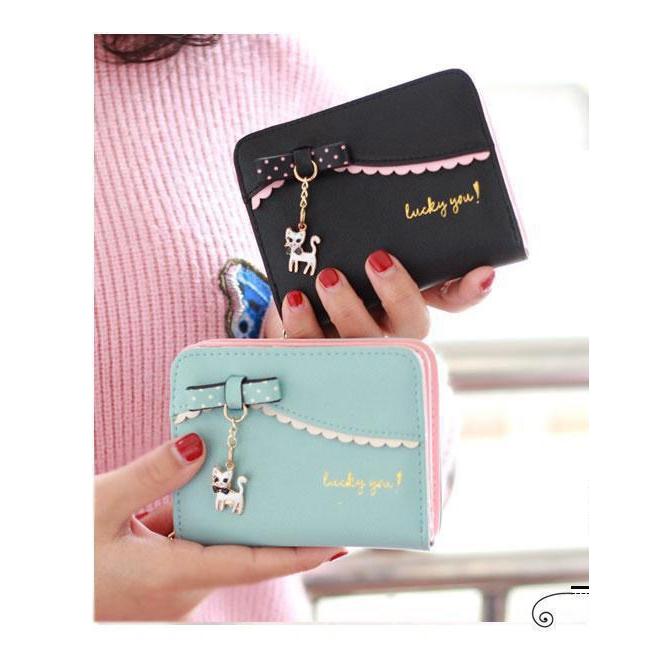 財布 二つ折り 猫 子供 女子 女の子 キッズ 小学生 中学生 高校生 レディース  かわいい おしゃれ プレゼント |  | 14