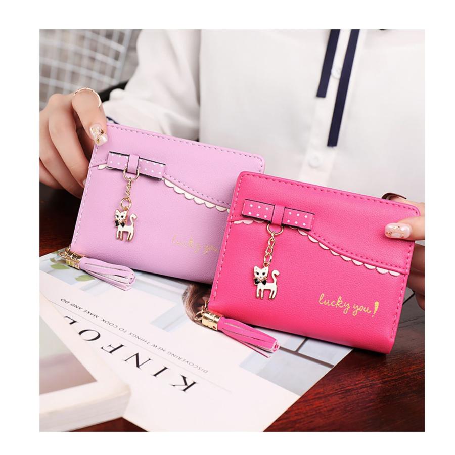 財布 二つ折り 猫 子供 女子 女の子 キッズ 小学生 中学生 高校生 レディース  かわいい おしゃれ プレゼント |  | 15