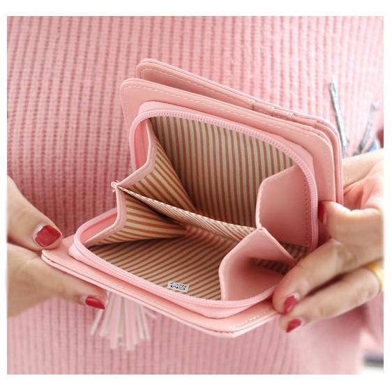 財布 二つ折り 猫 子供 女子 女の子 キッズ 小学生 中学生 高校生 レディース  かわいい おしゃれ プレゼント |  | 13