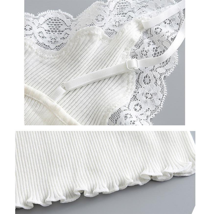 キャミソール シルクとコットンの天然素材 肌に優しい 肌着 インナー レース |  | 13