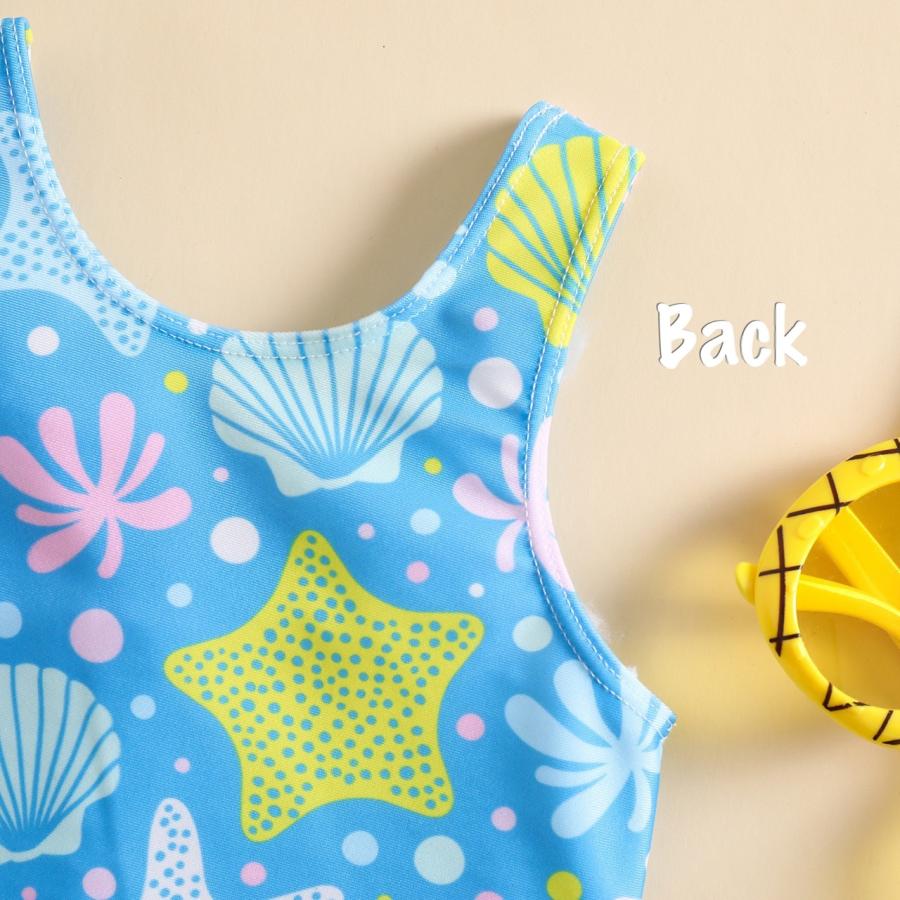 水着 女の子 ワンピース 水色 子供 キッズ かわいい 90 100 プール |  | 04