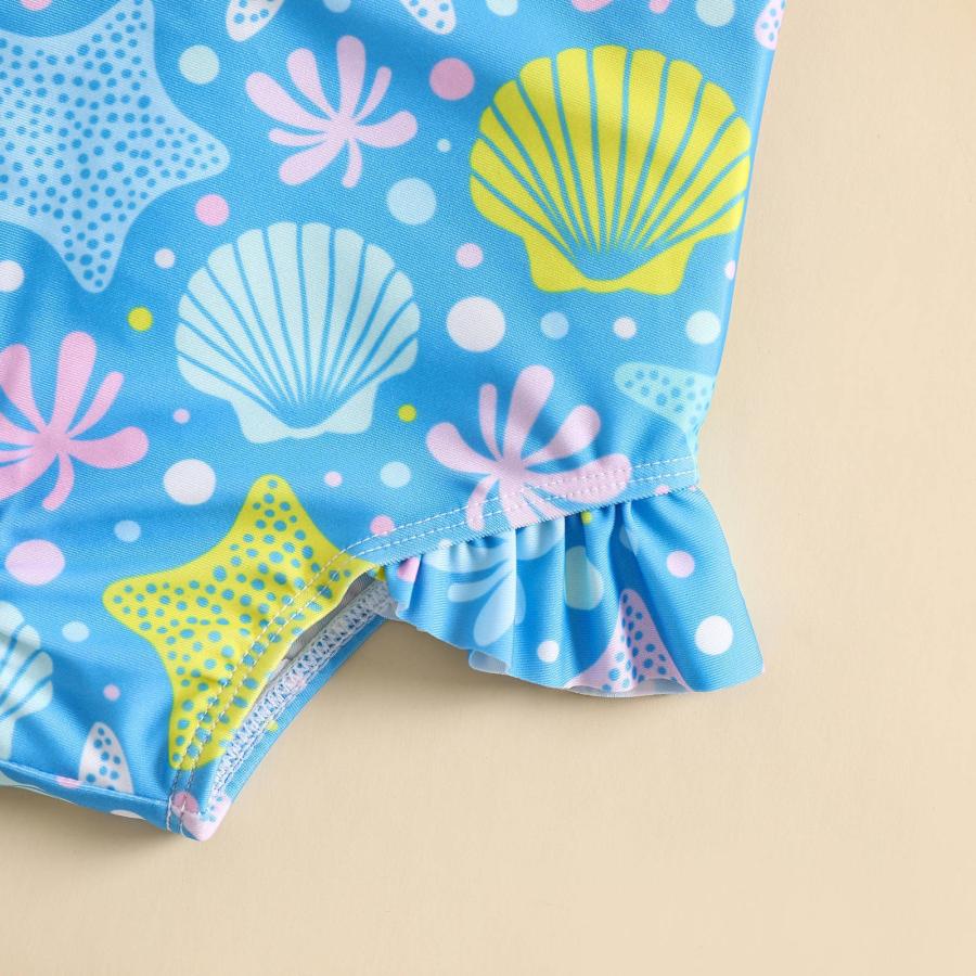 水着 女の子 ワンピース 水色 子供 キッズ かわいい 90 100 プール |  | 06