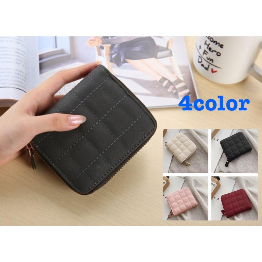 財布 二つ折り  レディース シンプル キルト 小さい 小さめ 女子 女の子 おしゃれ かわいい | 