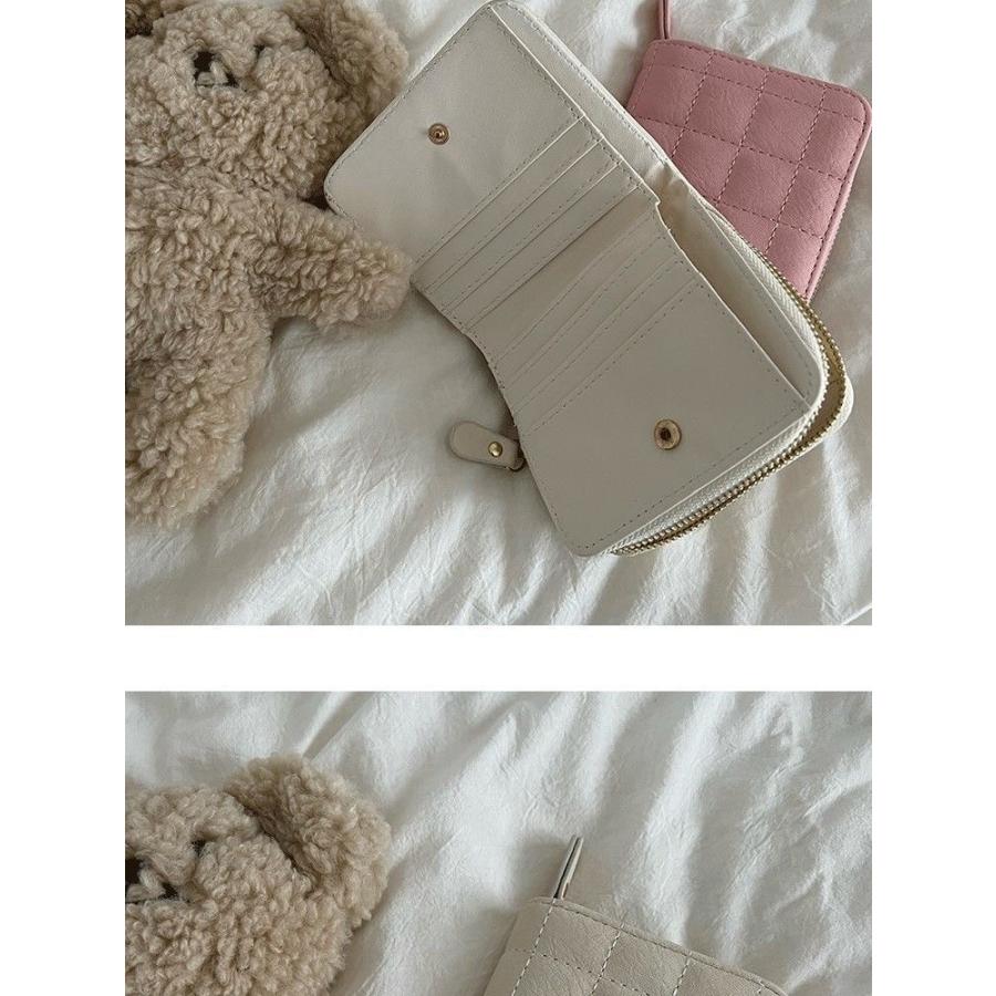 財布 二つ折り  レディース シンプル キルト 小さい 小さめ 女子 女の子 おしゃれ かわいい |  | 08