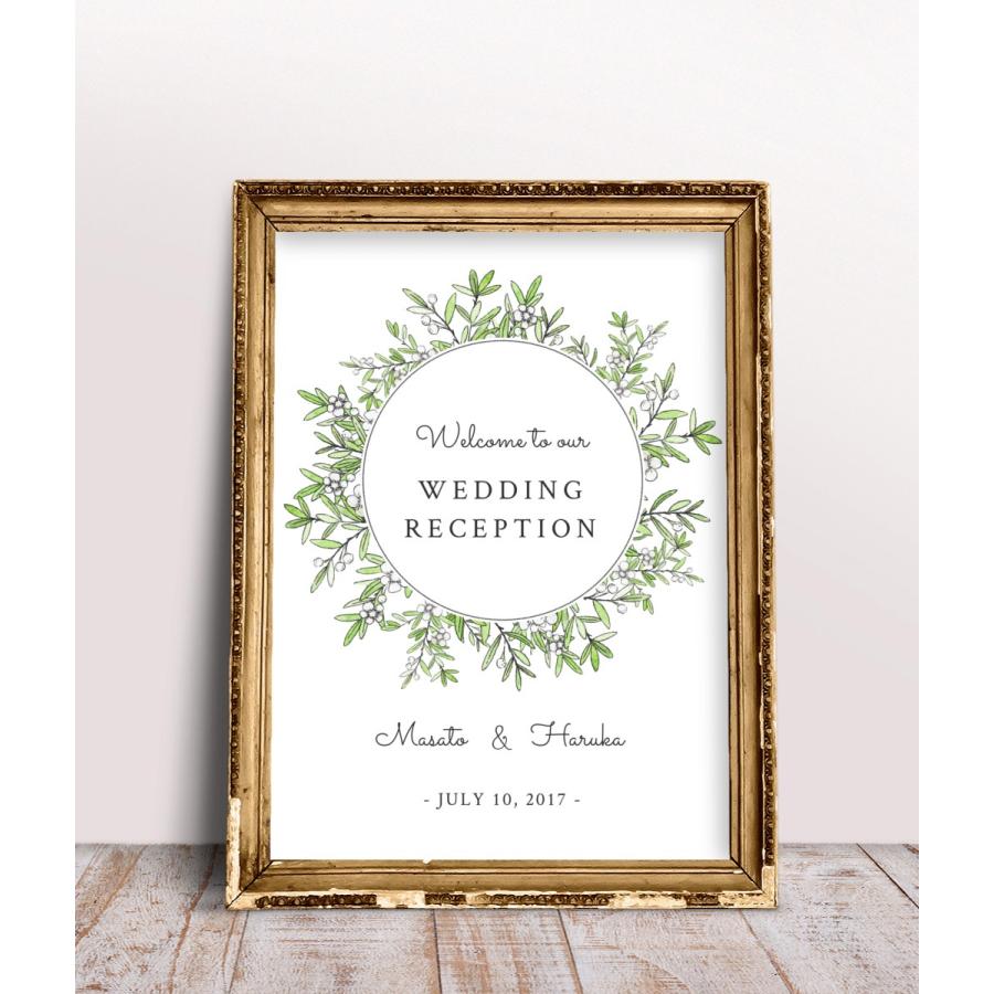 A3 ウェルカムボード ポスター グリーンリース 送料無料 結婚式 W 015s ウェディングストア Studio Monaca 通販 Yahoo ショッピング