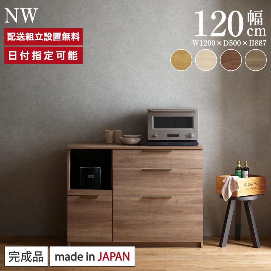 パモウナ カウンター 幅120cm 奥行50cm 高さ89cm NW 下台販売 完成品