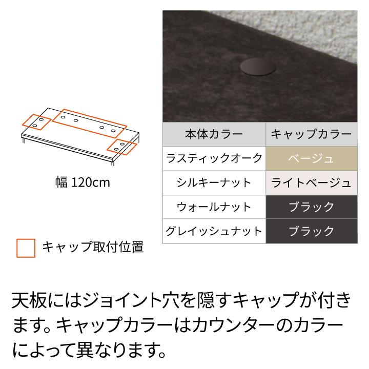 パモウナ カウンター 幅120cm 奥行45cm 高さ89cm NW 下台販売 完成品