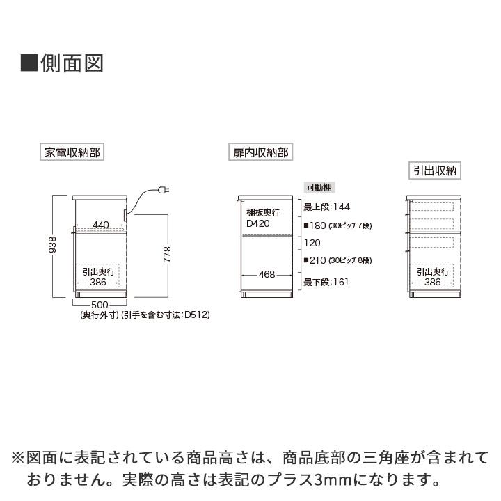 パモウナ カウンター 幅140cm 奥行50cm 高さ94cm RU 下台販売 完成品