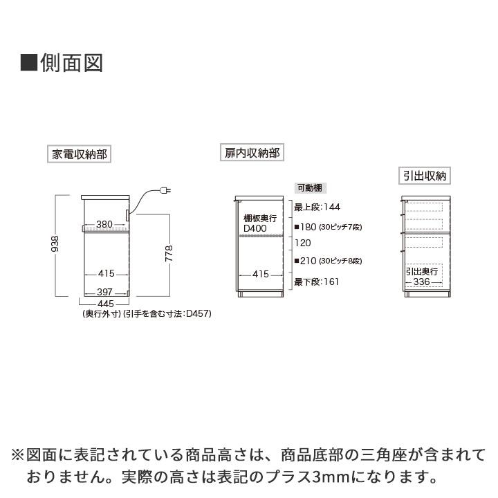 パモウナ カウンター 幅120cm 奥行45cm 高さ94cm RU 下台販売 完成品