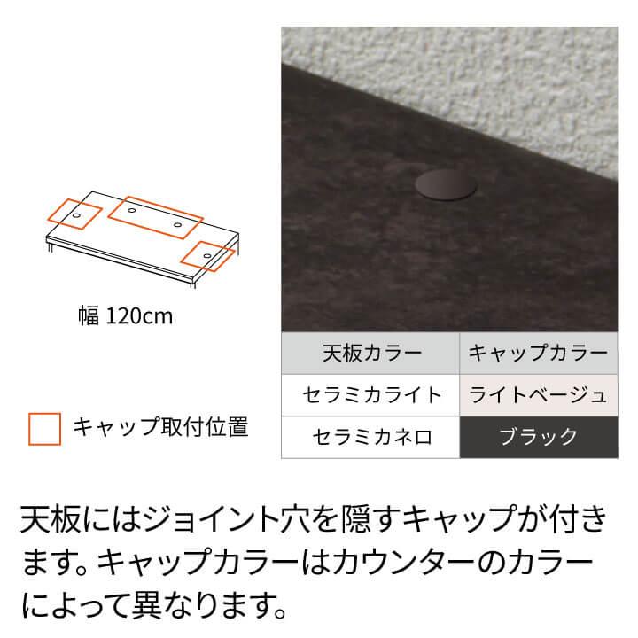 パモウナ カウンター 幅120cm 奥行45cm 高さ94cm RU 下台販売 完成品