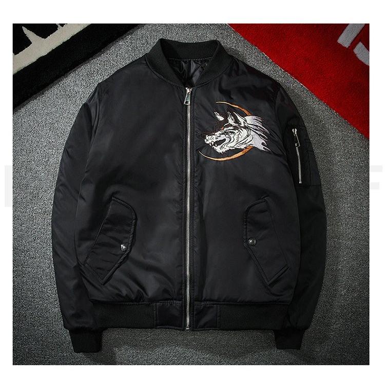 ジャケット ブルゾン カーディガン レディース メンズ ジャンパー 刺繍 狼 花柄 Ma 1 Ma1 羽織 アウター 長袖 ジャケット ミリタリー スカジャン 秋 冬 06wt0918 Byf 通販 Yahoo ショッピング