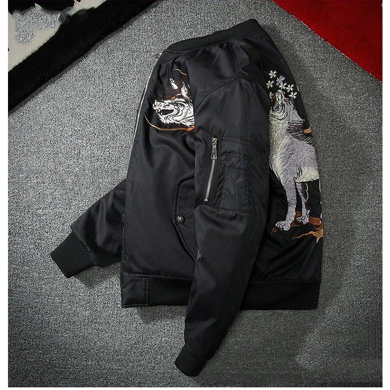 ジャケット ブルゾン カーディガン レディース メンズ ジャンパー 刺繍 狼 花柄 Ma 1 Ma1 羽織 アウター 長袖 ジャケット ミリタリー スカジャン 秋 冬 06wt0918 Byf 通販 Yahoo ショッピング